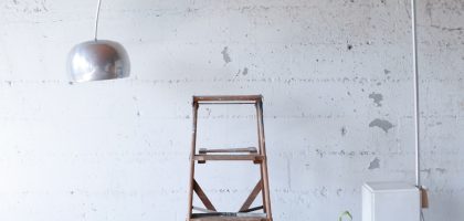 Photo Ceramic painted floor lamp