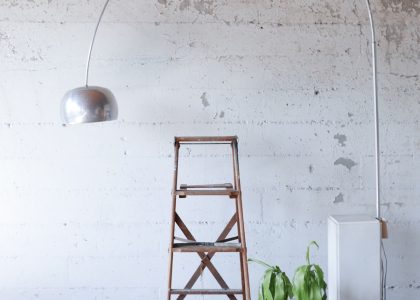 Photo Ceramic painted floor lamp
