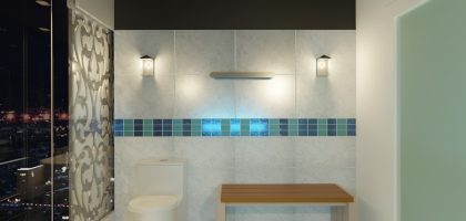 Photo Waterproof bathroom downlight