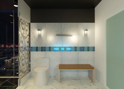 Photo Waterproof bathroom downlight